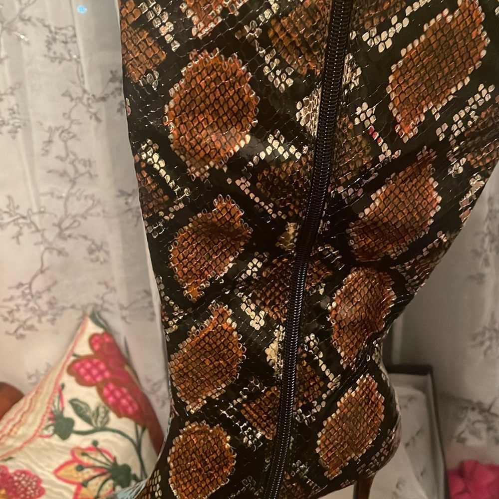 Snake skin boots